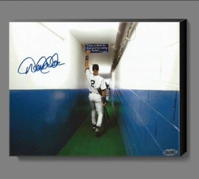 11 X 14" Inch Derek Jeter Signed RP Tunnel Shot at Yankees Stadium Canvas Print.