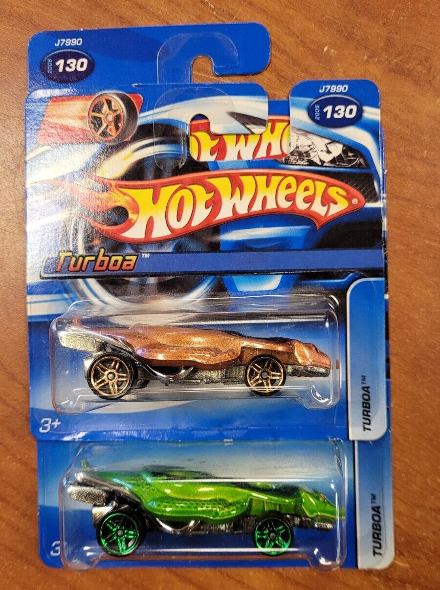 2006 Hot Wheels #130 TURBOA  One Copper, One Green - Set of Two