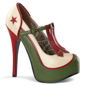 green vintage heels