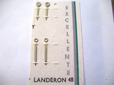 LANDERON 48  1 x PAIR ( HOUR + MINUTE ) SILVER LUMINOUS HANDS MINUTE 13MM + 15MM