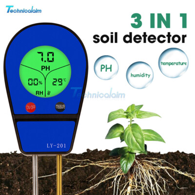 3in1 Soil PH Meter Moisture Temp PH Tester Humidity Soil Moisture Detector Meter