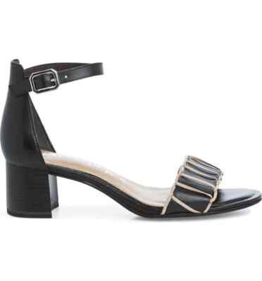 Tamaris Womens Sandals Demitra Black/Nude Wortmann Ankle Strap NIB