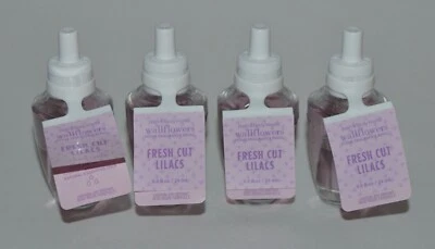 4 BATH & BODY WORKS FRESH CUT LILACS WALLFLOWER FRAGRANCE REFILL BULB PLUG IN