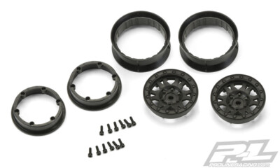 Pro-Line 2769-03 Impulse 1.9'' Black Plastic Bead-Loc Wheel (2):Rck Crwl Frt/Rear