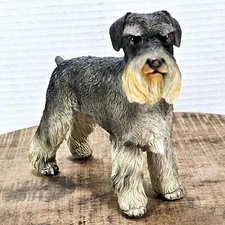 Schnauzer Dog Figurine Dog Studies The Leonardo Collection Artists Resin 6"Hx5"L