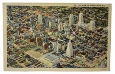 Vtg Air View Aerial Kansas City MO Linen Postcard