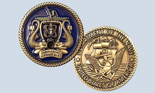 Moneta sfida Gruppo Sottomarino Sei ComSubGru 6 USN USS SSN Pride Runs Deep - Foto 1 di 1