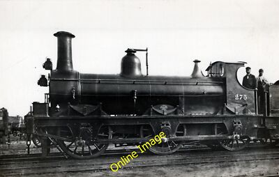 Eisenbahn Foto Midland Railway 0-6-0 Außenrahmen Nr 275 unbekannter Schuppen um 1890