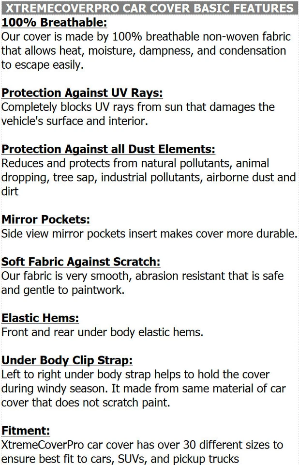 Car Cover 1992 1993 1994 1995 1996 1997 1998 1999 2000 Pontiac Bonneville - Image 2 of 4