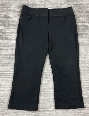 Maurices Dress Pants Women 9/10 Black Stretch Waist Polyester Blend Career  | eBay