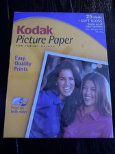 Kodak 25 Sheets Soft Gloss Picture-Photo Paper, 8 1/2" x 11", 51lb, NEW SEALED