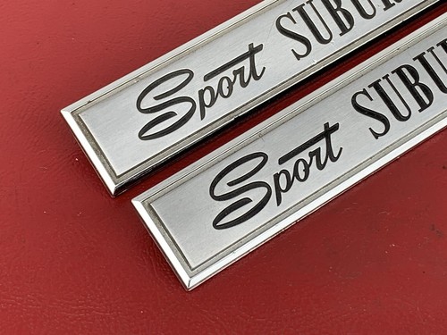 1968 Plymouth Fury Sport Suburban Wagon Door Panel Dash Emblems Nameplates OEM - Picture 2 of 5
