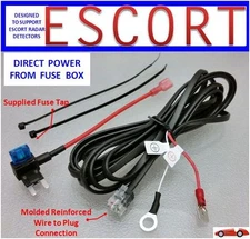 ESCORT Radar Detector  Direct Power Cord  - Fuse Box Tap Connection  (DP-ESCTa)