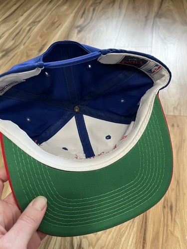 Vintage DS Detroit Pistons Snapback Hat Pinstripe Sports Specialties Script NBA - Picture 4 of 5