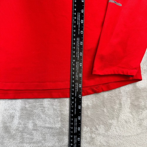 Pullover Nike Dri Fit Para Hombre Grande Livestrong 1/4 Cremallera Manga Larga Rojo Correr - Imagen 6 de 8