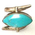 Vtg Ring MARKED HOB MEXICO 925 STERLING SILVER Size 9 Band  2 Sided  lot y