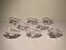 8 Schwedische Glas Vögel Serviettenringe Eierbecher Pukeberg Design Skandi