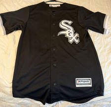 Majestic Chicago White Sox Black Jersey Cool Base Mens Size Small