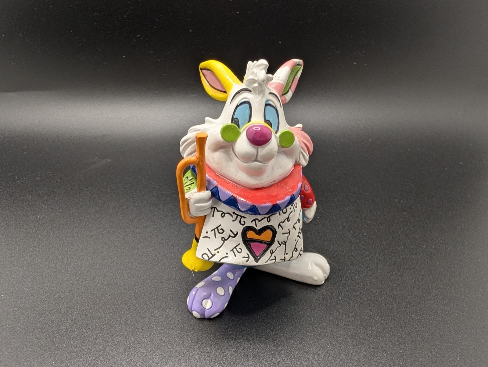 Britto Disney White Rabbit Alice In Wonderland Figurine Pop Art Collectable