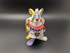 Britto Disney White Rabbit Alice In Wonderland Figurine Pop Art Collectable