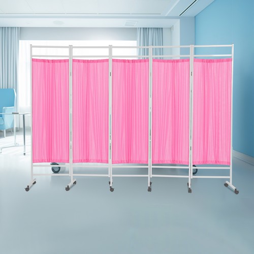 Schermo medico moderno privacy 5 pannelli divisorio camera medica portatile e pieghevole - Foto 4 di 21