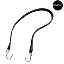 100 Pack 41" Heavy Duty Natural Rubber Tarp Straps Tarp Tie Down Bungee Cords