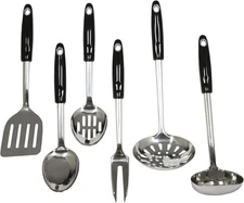 Chef Craft 6 Piece Heavy Duty Stainless Steel Kitchen Tool and Utensil Set