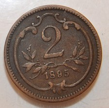 1895 Austria 2 heller