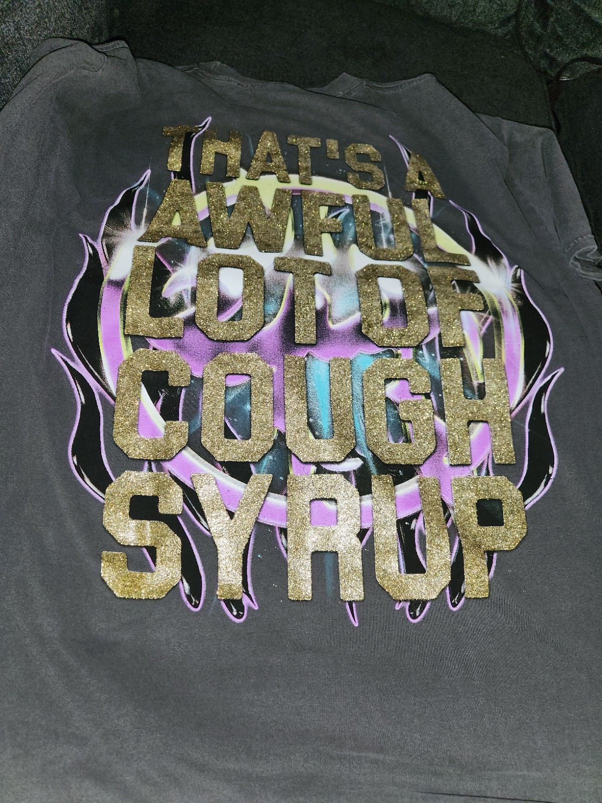 Awful Lot of Cough Syrup X LOST HILLS Black Tee Shirt Size XXL