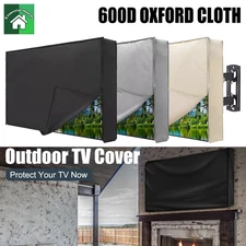 Outdoor TV Cover 600D Heavy Duty Weatherproof Television Protector Flat Screens
