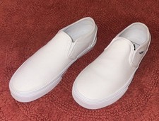 Vans Classic Slip-On True White Canvas Sneakers Shoes Size 9 M