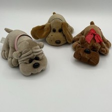 Lot Of 3 VTG Kennel Kuddlees Long Ear Puppy Dog 5 In Plush Tara Toy Corp.