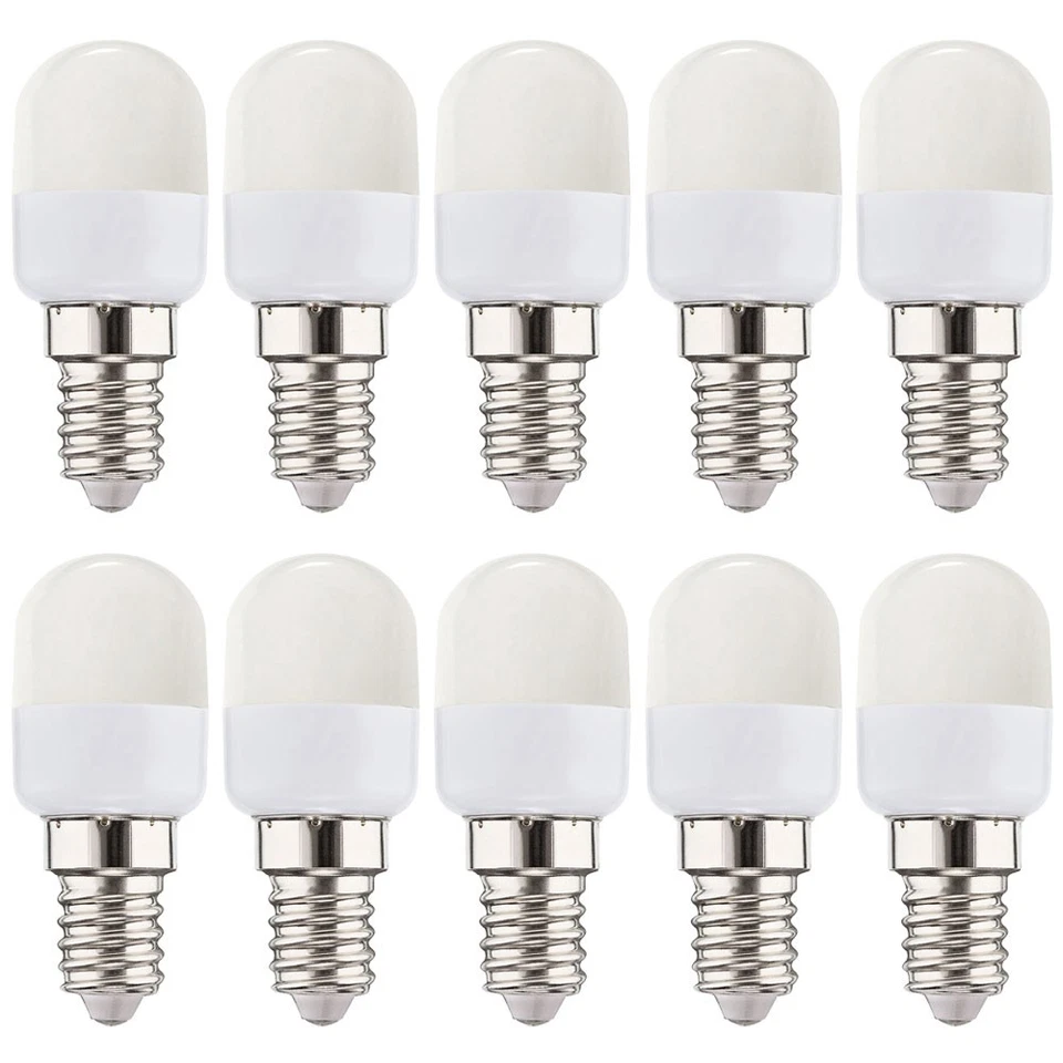 10 x LED T26 Kühlschranklampe 1,5W = 15W E14 matt 135lm 927 warmweiß 2700K Ra>90