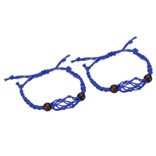 7.87-11.02" Empty Stone Holder, 2 Pack 1.38" Wax Rope, Blue