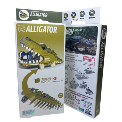 Eugy Alligator 3D Cardboard Model Kit New 043 Age 6+ Wild Animals Educational