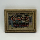 Vintage Mini Coca Cola Coke Mirror Miniature Dollhouse Furniture