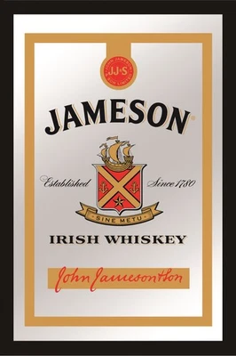 Jameson Spiegel Irish Whisky Wandspiegel 30 cm Bar Kneipe Kellerbar - Bild 1 von 3