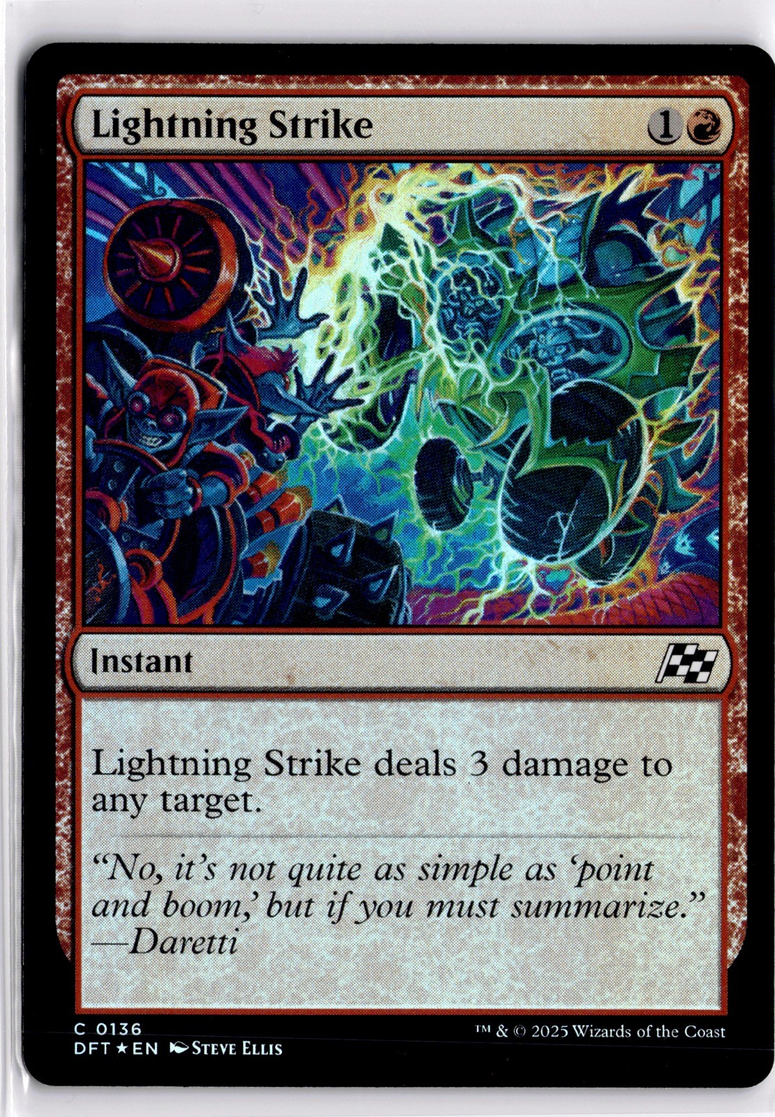 MTG DFT *Foil Lightning Strike 136 NM C Aetherdrift 2025 *SCAN