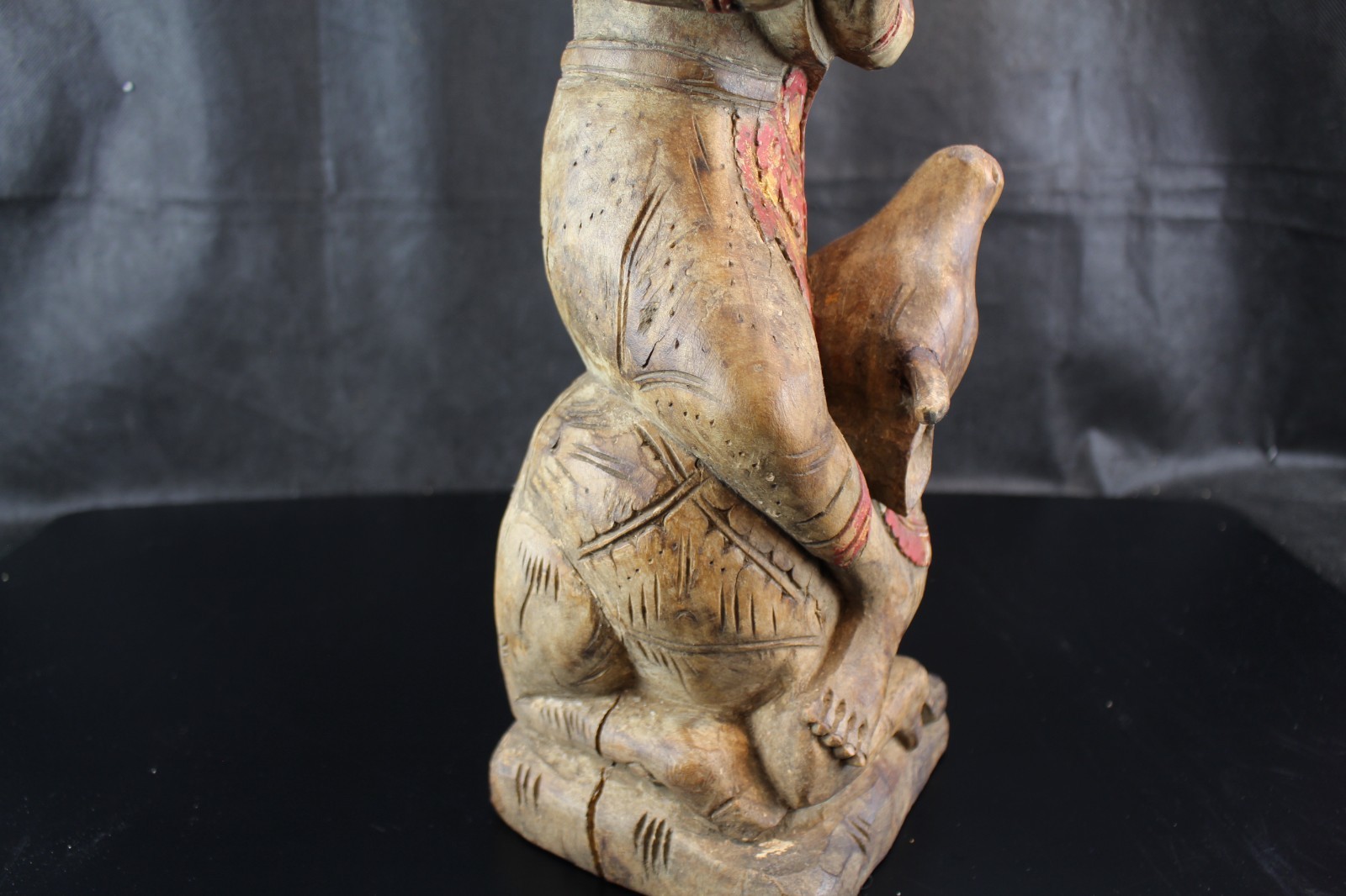 Bali Indonesian Wood Hand Carved Statue-Shiva & Nandi Balinese Hinduism