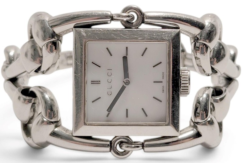 GUCCI YA116505 SIGNORIA 116.3 20mm HORSEBIT STAINLESS STEEL QUARTZ SWISS WATCH