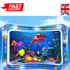 Inflatable Baby Water Play Mat, PVC Tummy Time Activity Pad for Infants