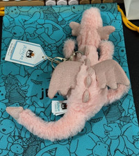 Jellycat Pink Dragon Plush Keychain Bag Charm Cute Fantasy Toy Gift NWT