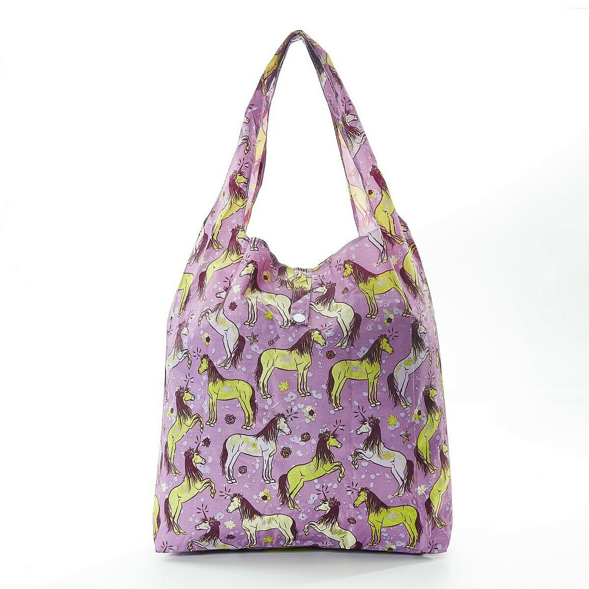 Shopper Bag by Eco Chic - Unicorn Print - Purple