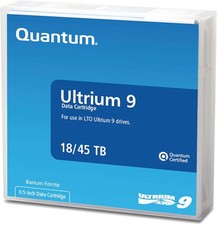 Quantum Ultrium LTO 9 Data Cartridge 18TB Native / 45TB 2.5:1 Compression, Black