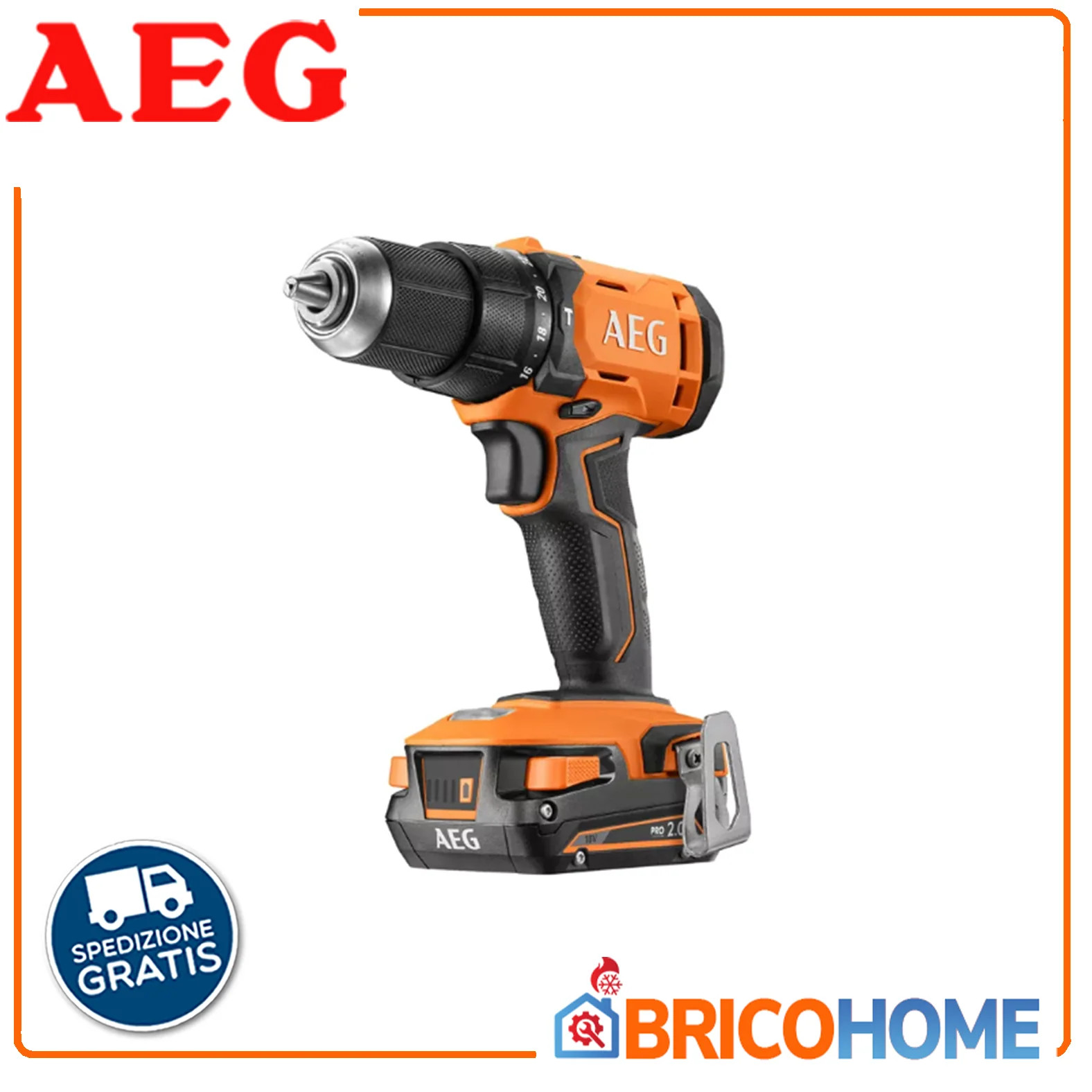 Trapano Avvitatore a Percussione AEG 18V BSB 18G4-202C foto 3