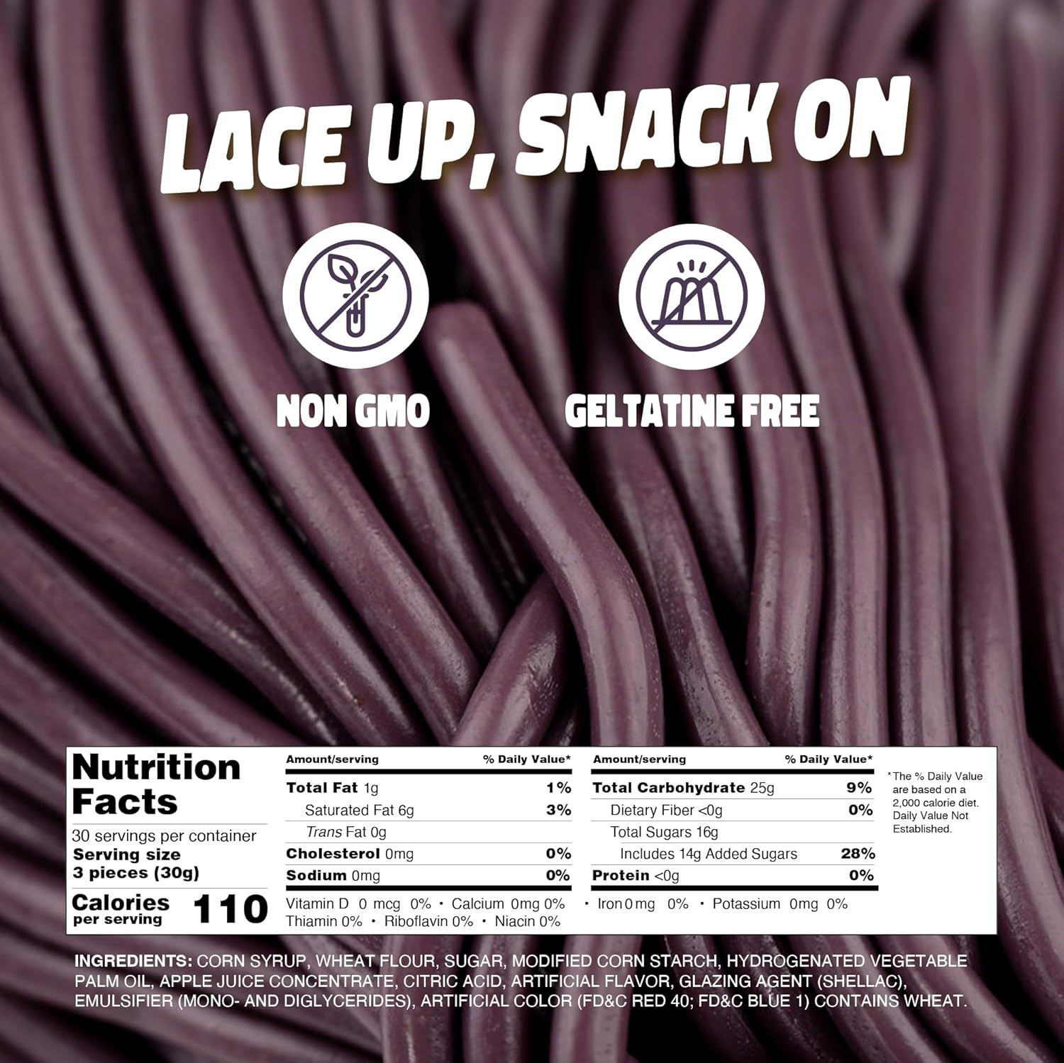 Gustaf'S Juicy Grape Licorice Laces - 2 Lb. Bag