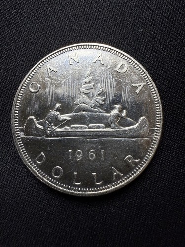 1961 Canadian Silver Dollar Coin 80% $1
