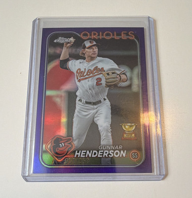 Topps 2024 Topps Chrome Purple Refractor Gunnar Henderson #36 Orioles /250