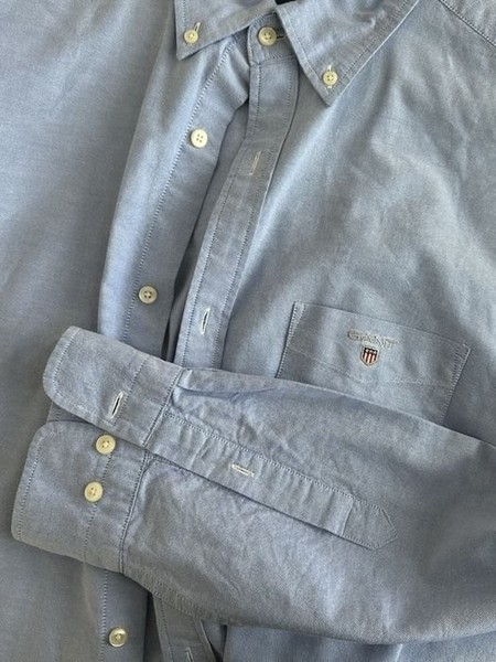 Men Gant Shirt Navy Cotton 40