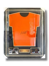 Max Verstappen Signed And Framed Red Bull Racing Verstappen T-shirt Proof Coa 